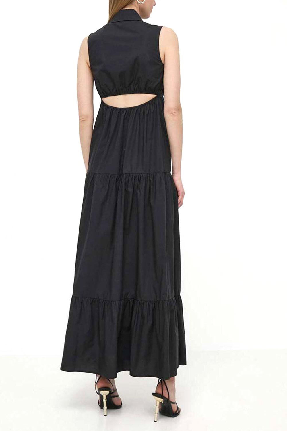  Patrizia Pepe Abito Lungo Chemisier Nero Woman - 3