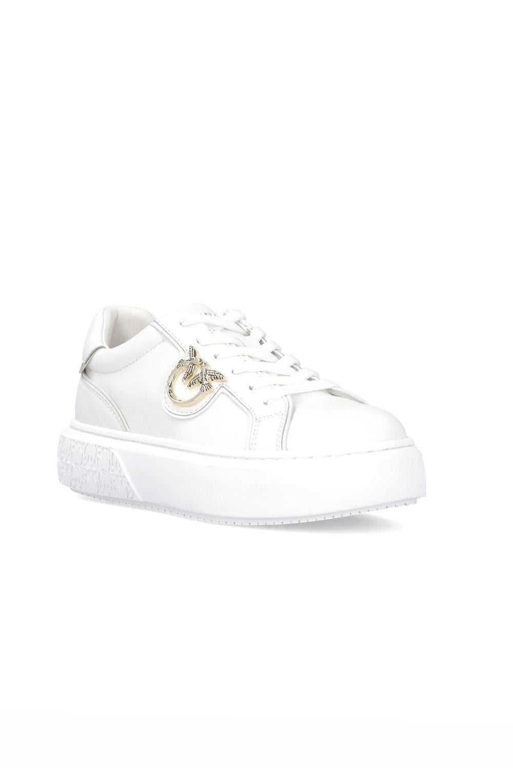  Pinko Sneakers Flatform Yoko White Platinum Woman - 2