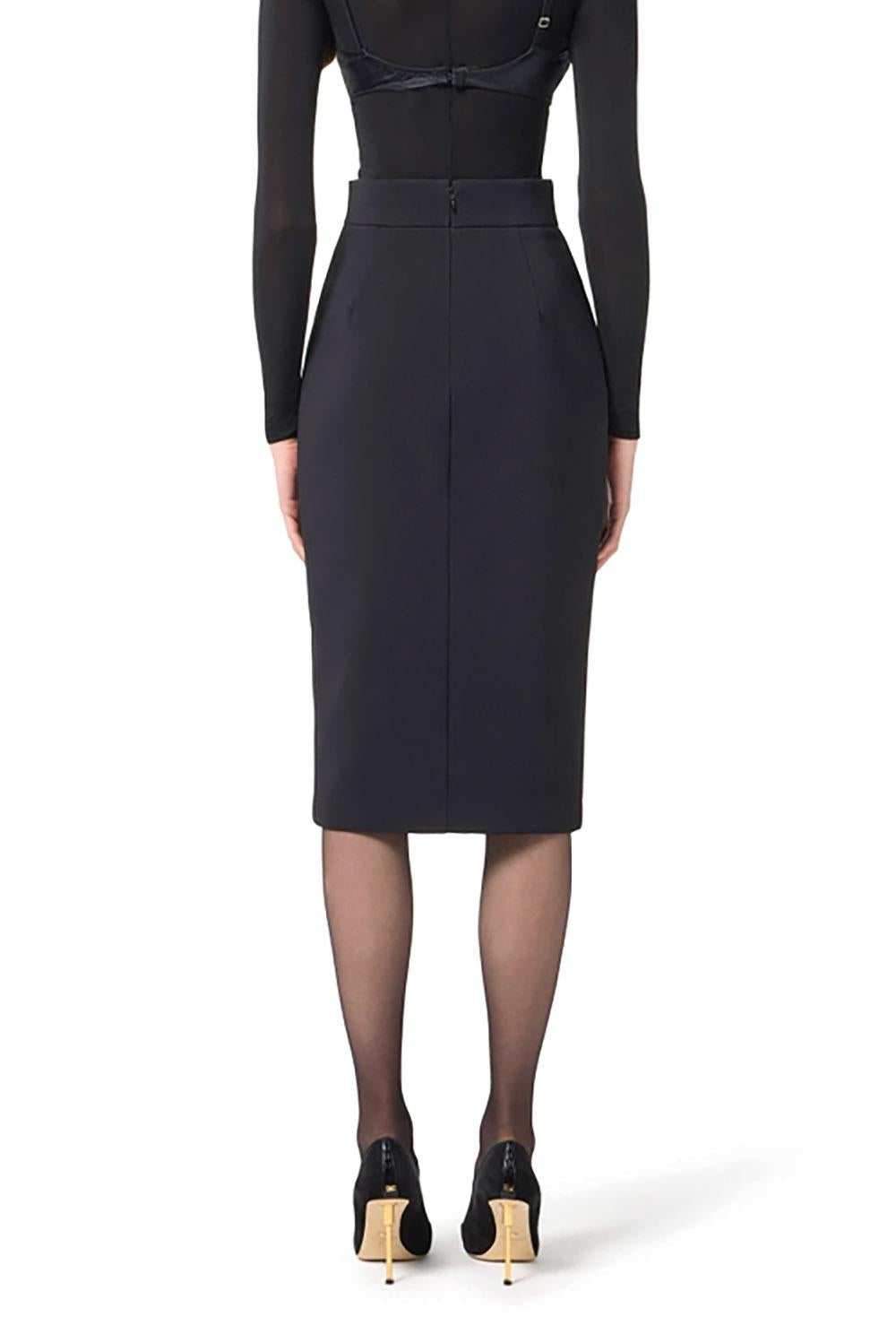  Elisabetta Franchi Gonna In Crêpe Nero Woman - 3