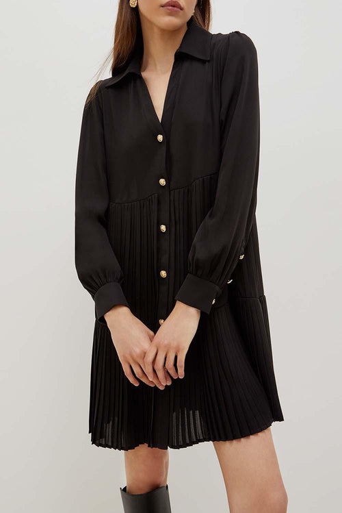 Pleated shirt dress
