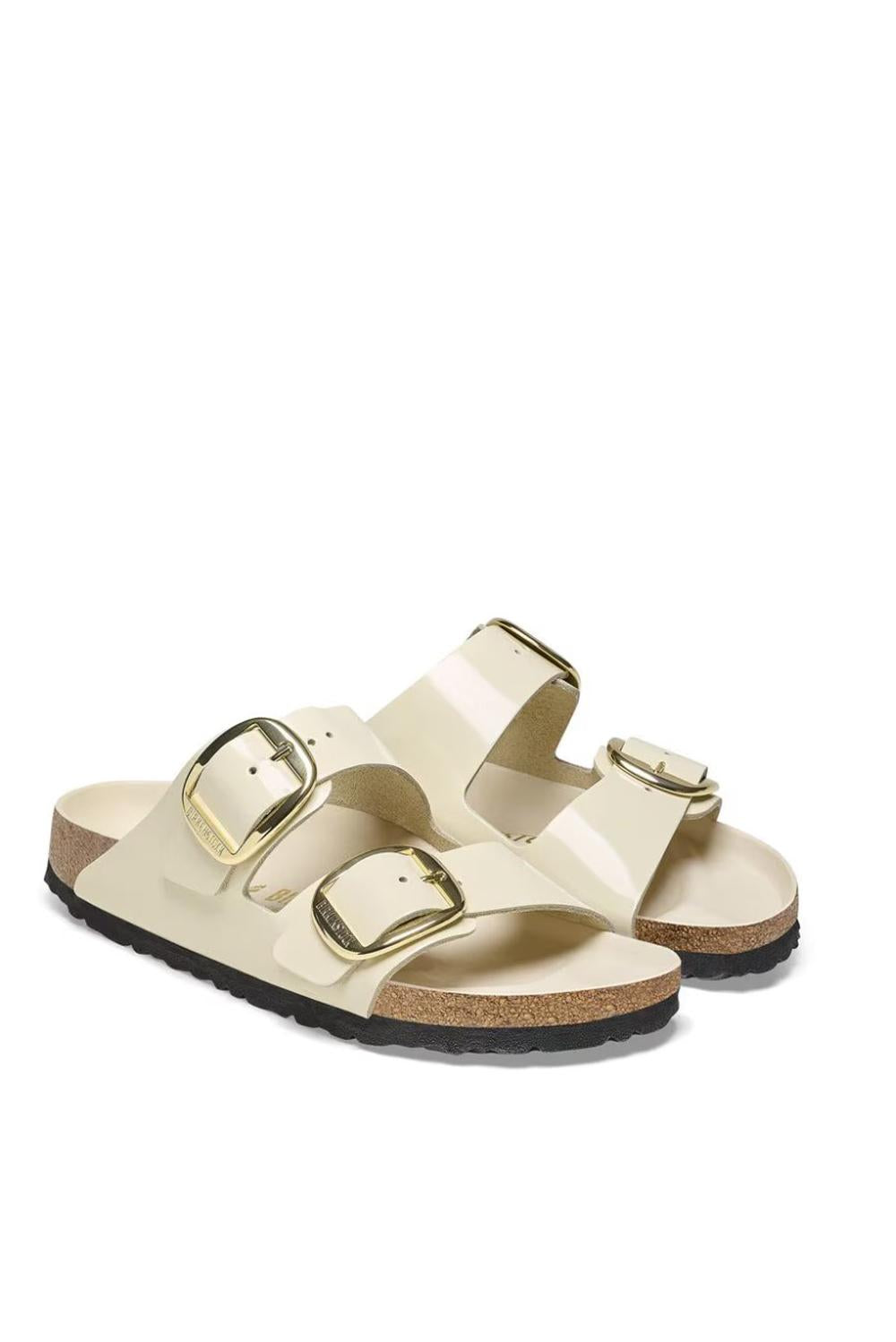  Birkenstock Arizona Big Buckle Shine Ecru Woman - 2