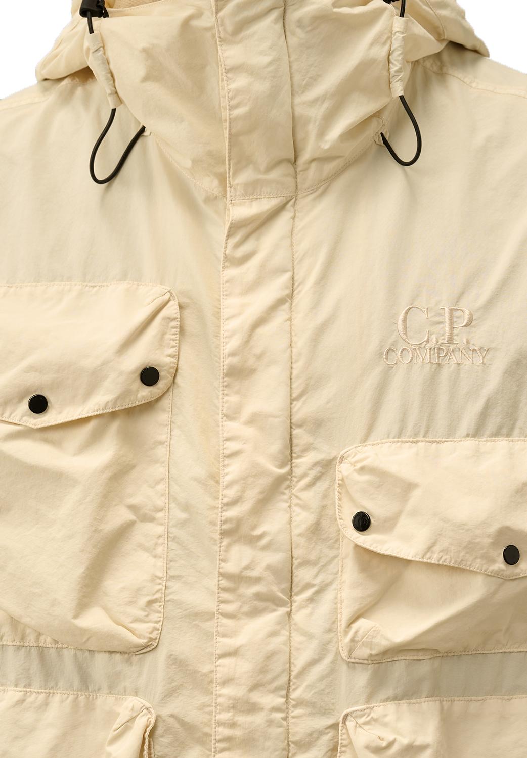  Cp Company Cp Comppany Flatt Nylon Goggle Jacket Pistacchio Shell Uomo - 4