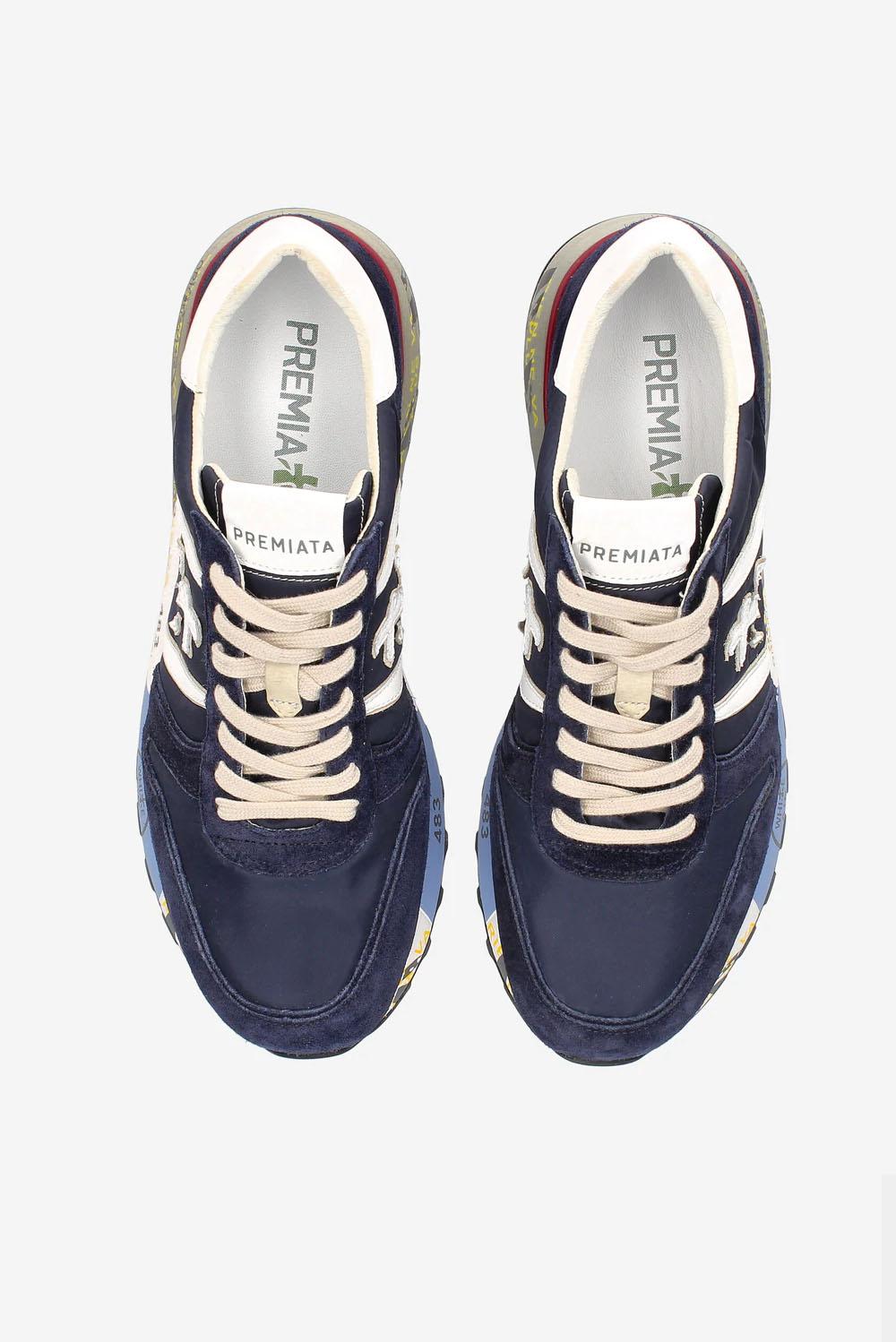  Premiata Sneakers Lander Navy Uomo - 4