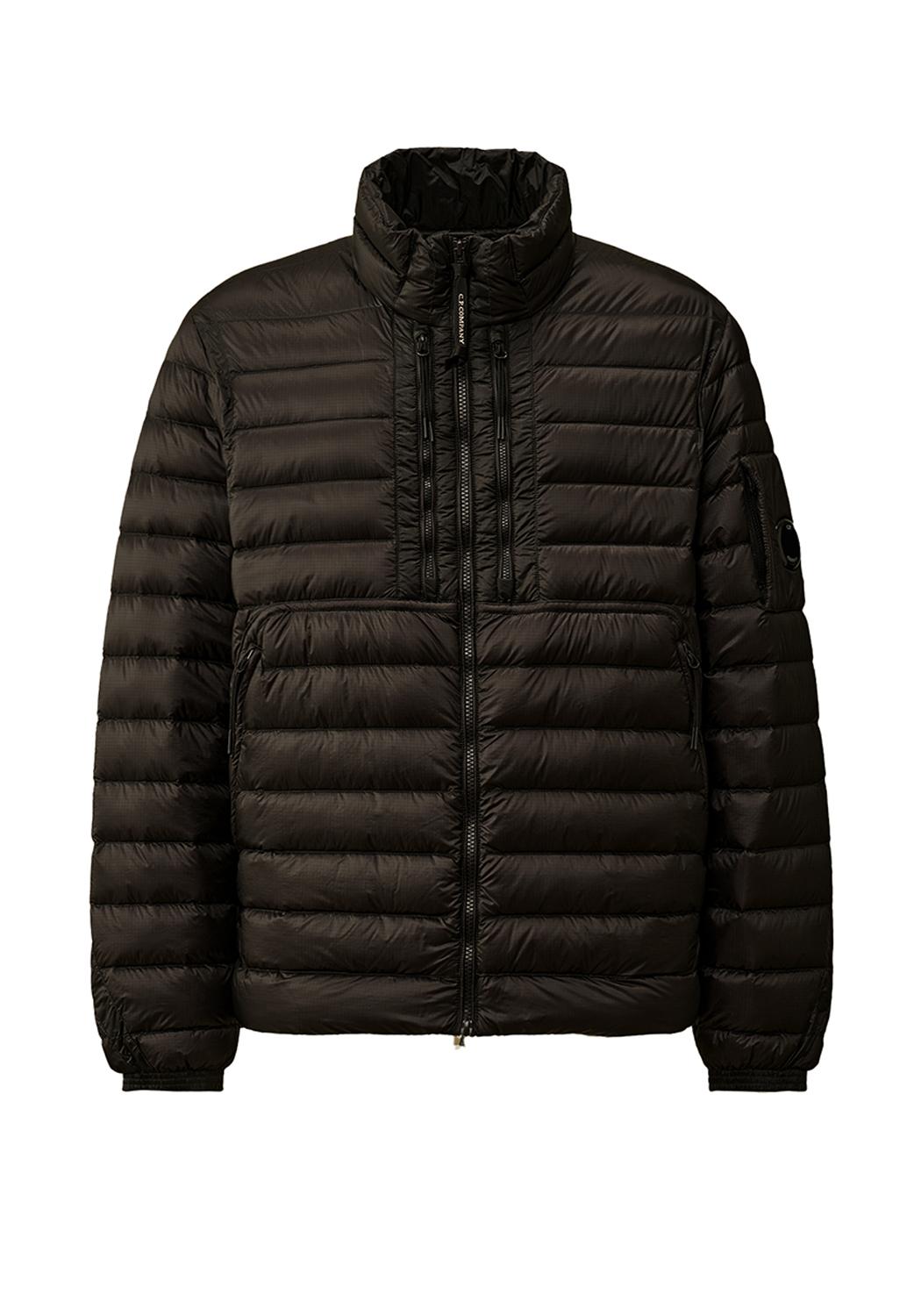  Cp Company Zip Down Jacket Black Uomo - 1