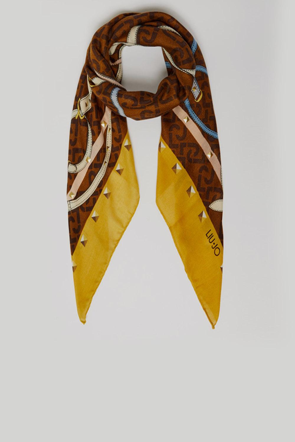  Liu Jo Scarf With Print Yellow Woman - 1