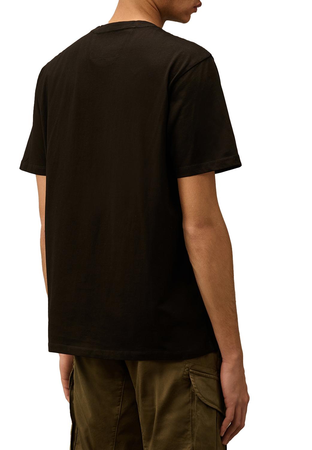  Cp Company Vertical Logo T-shirt Black Uomo - 3