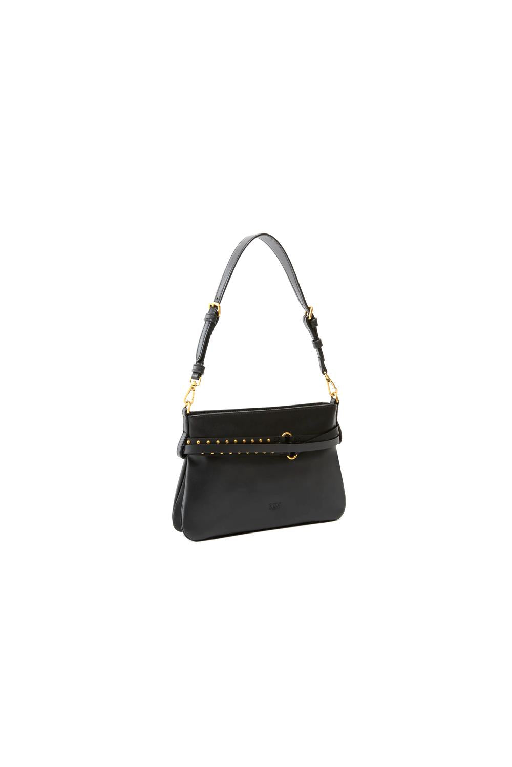  Pinko Belt Bag Mini Nero Oro Woman - 2