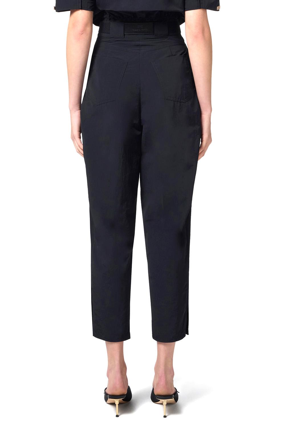  Elisabetta Franchi Pantaloni In Vela Tecnica Nero Woman - 4