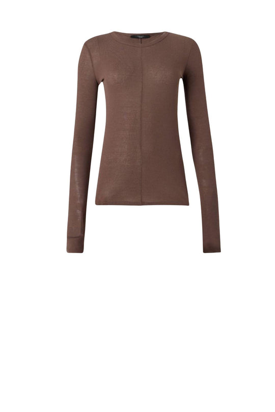 Maglietta a manica lunga - cioccolato
