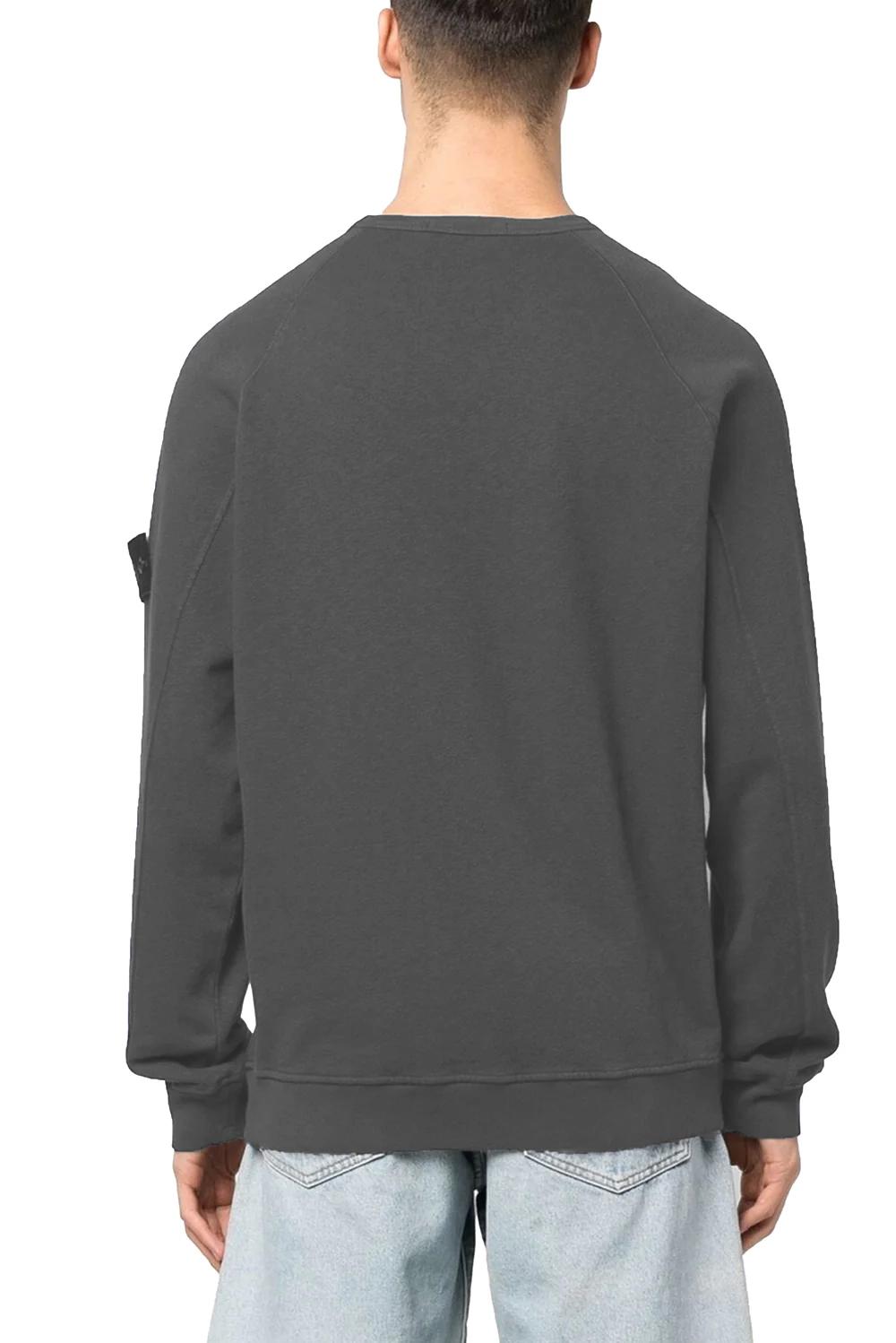  Stone Island Felpa Trattato Old Steelgrey Uomo - 3