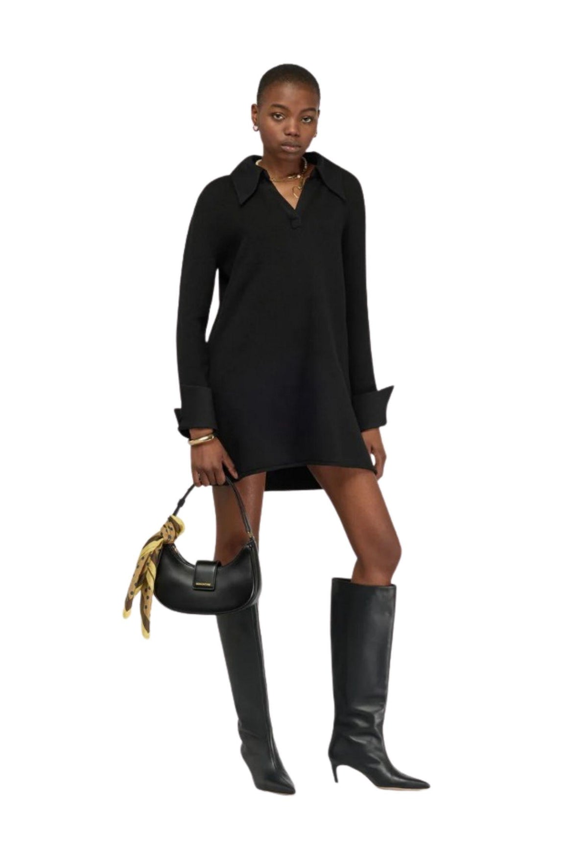  Semicouture Abito Araceli Donna Nero Woman - 2