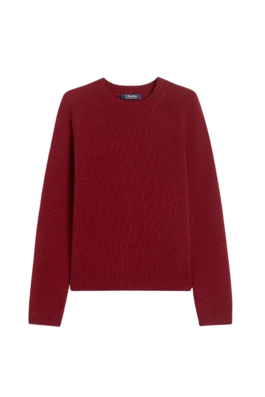 MAX MARA Maglione Damasco lana cashmere rosso