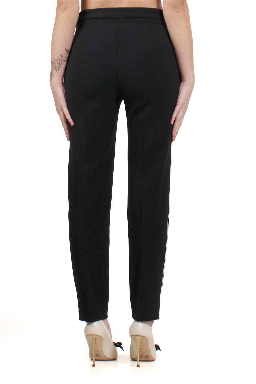  Elisabetta Franchi Pantaloni In Crêpe Nero Burro Woman - 3