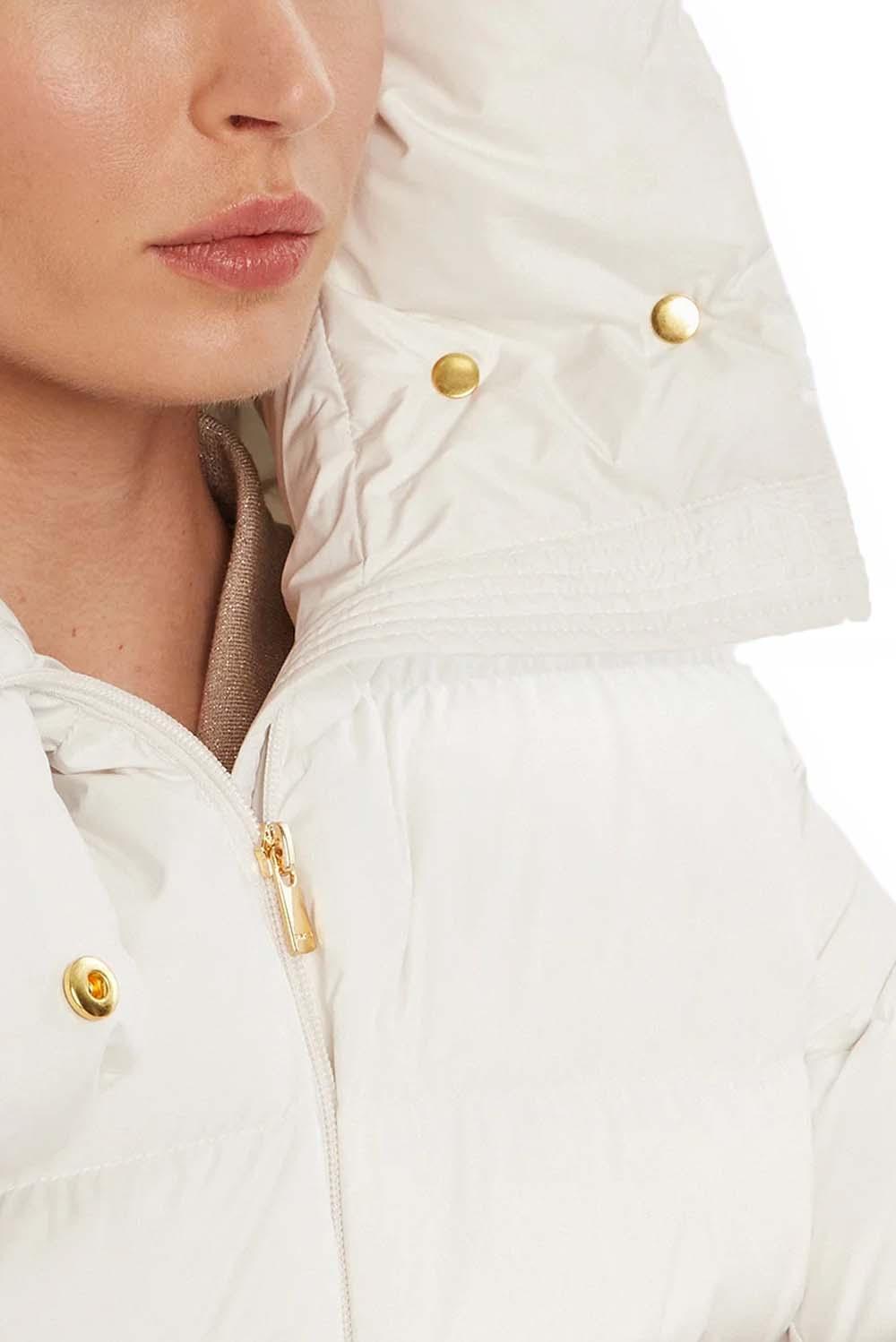  Pinko Piumino Giza Bianco Seta Woman - 4