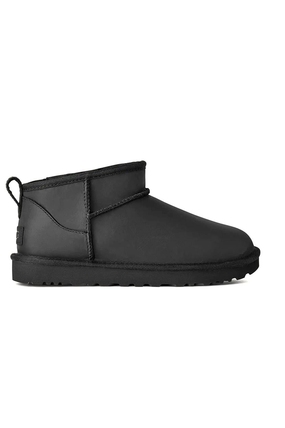  Ugg Ultra Mini Leather Black Woman - 1