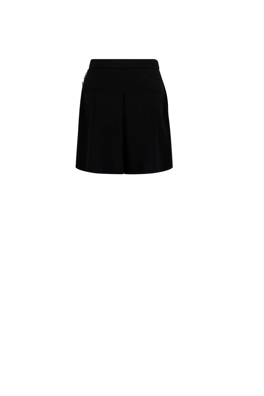  Elisabetta Franchi Shorts In Gabardine Nero Woman - 2