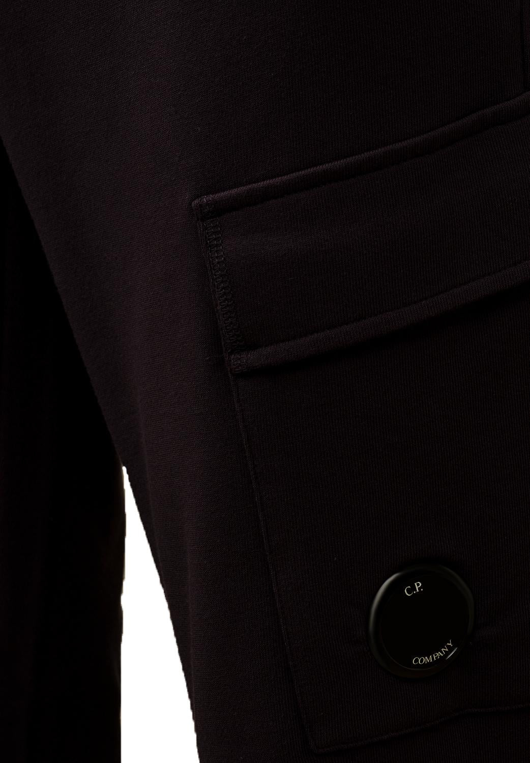  Cp Company Fleece Cargo Sweatpants Black Uomo - 5