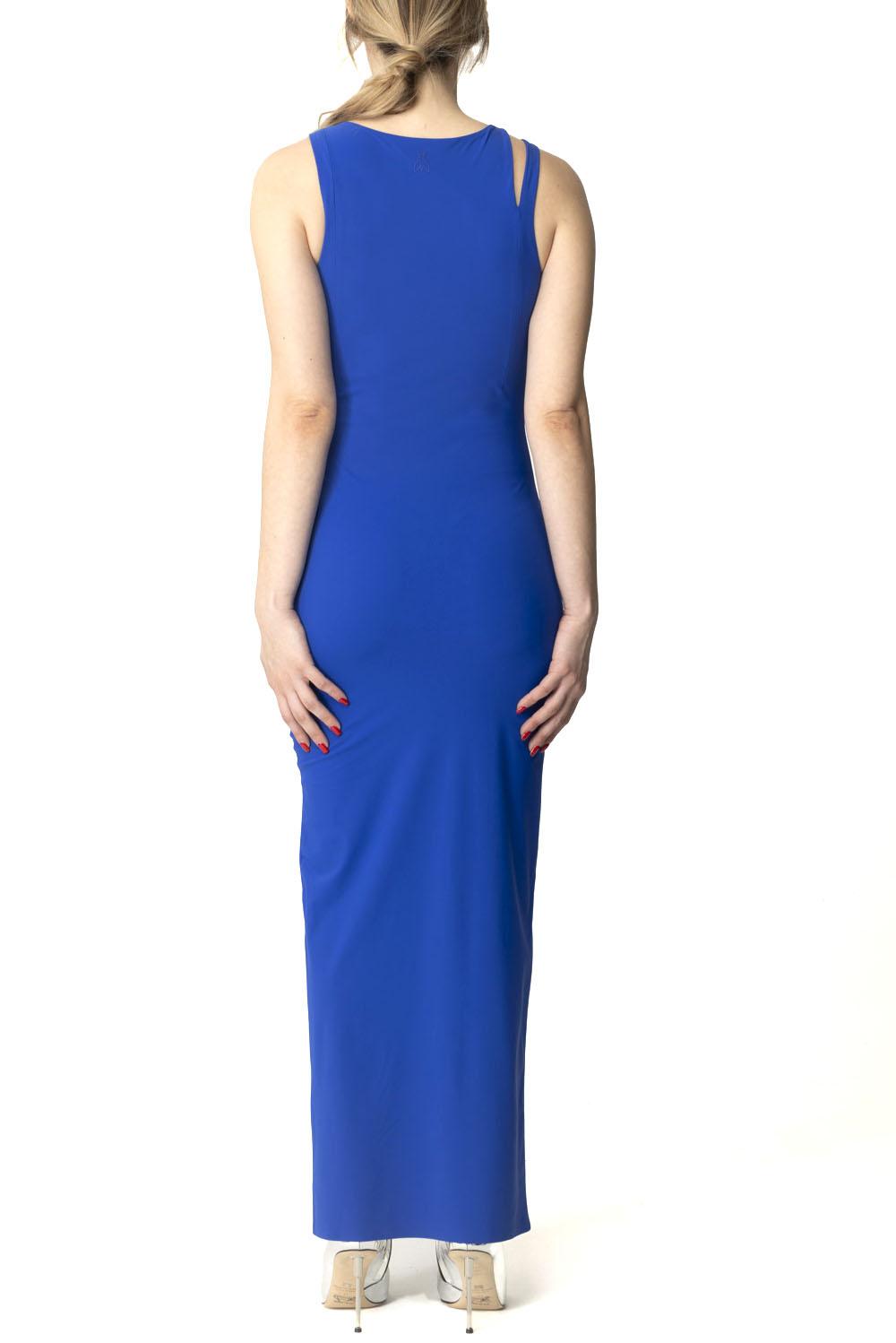  Patrizia Pepe Essential V-neck Dress Blue Wave Woman - 4