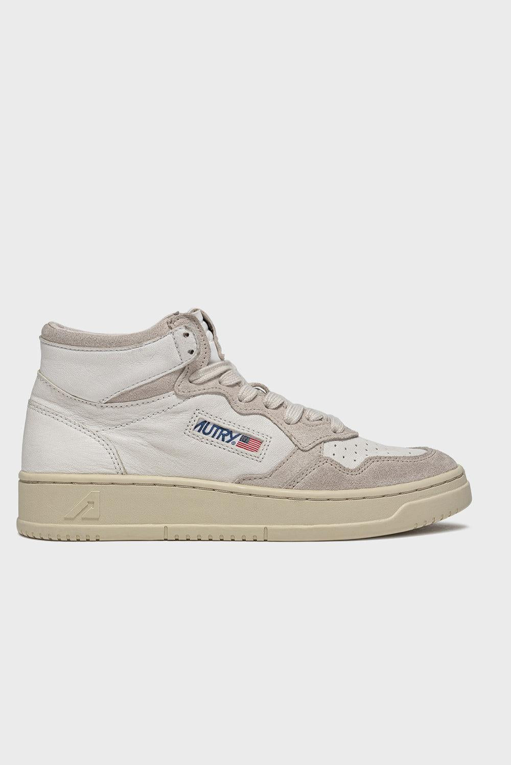 AUTRY MID WOM: Sneakers in Pelle Vintage