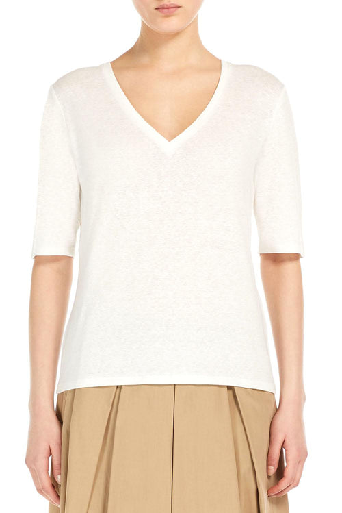 Linen jersey T-shirt<br>