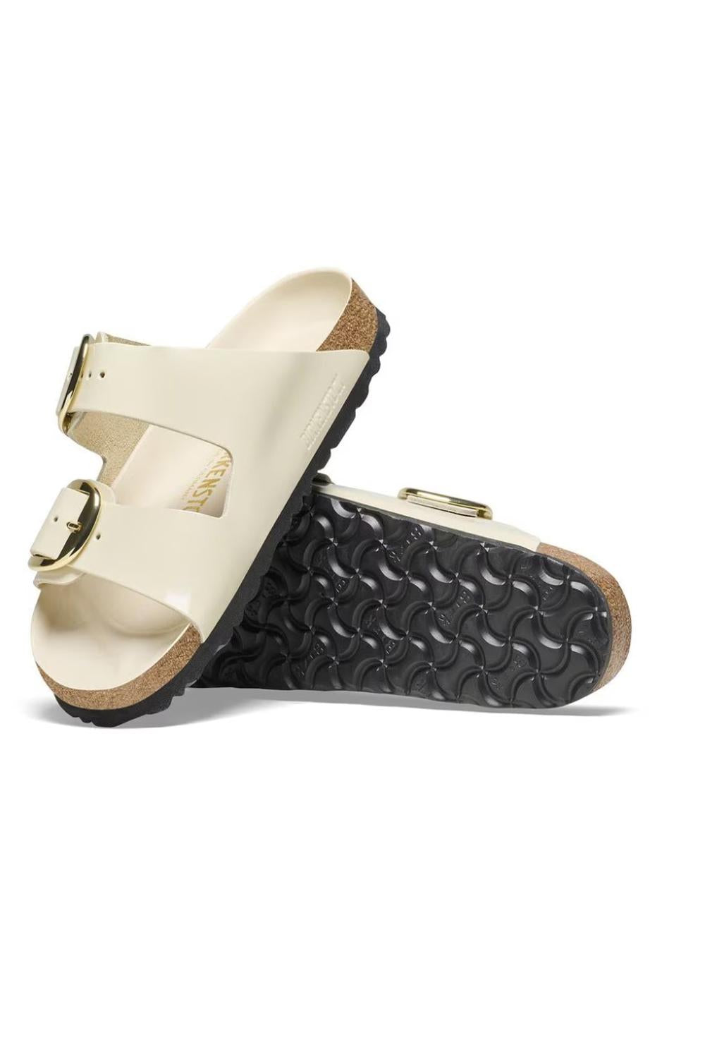  Birkenstock Arizona Big Buckle Shine Ecru Woman - 3