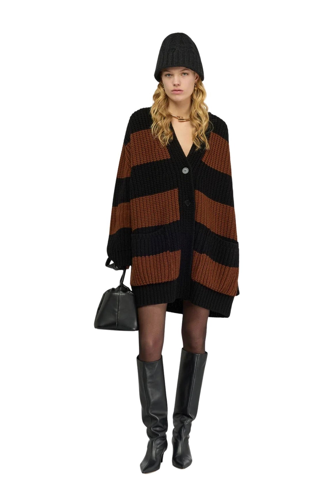  Semicouture Cardigan Chela Nero Tegola Nero-tegola Woman - 2