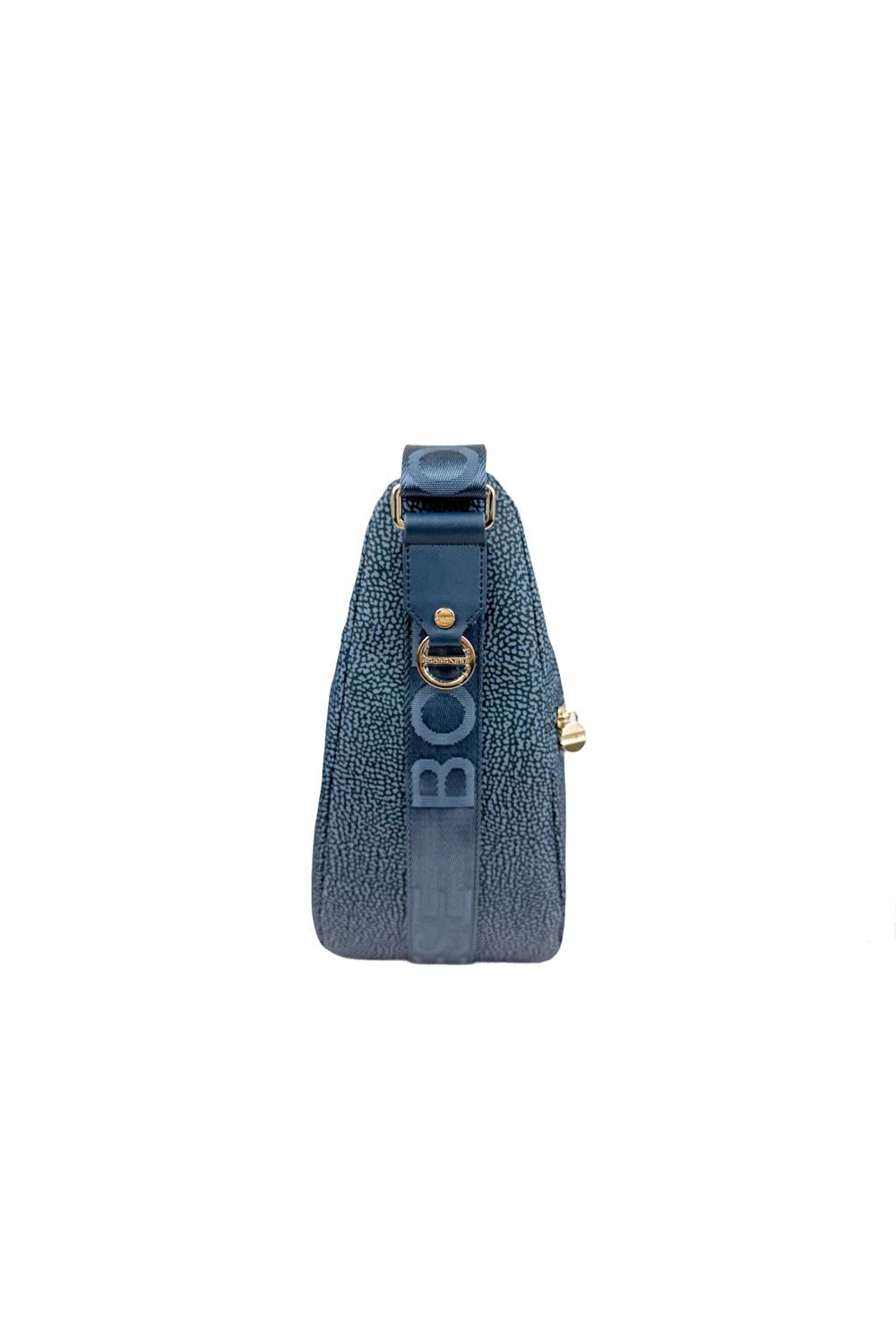  Borbonese Eco Line Luna Bag Medium Blu Lapis Woman - 3