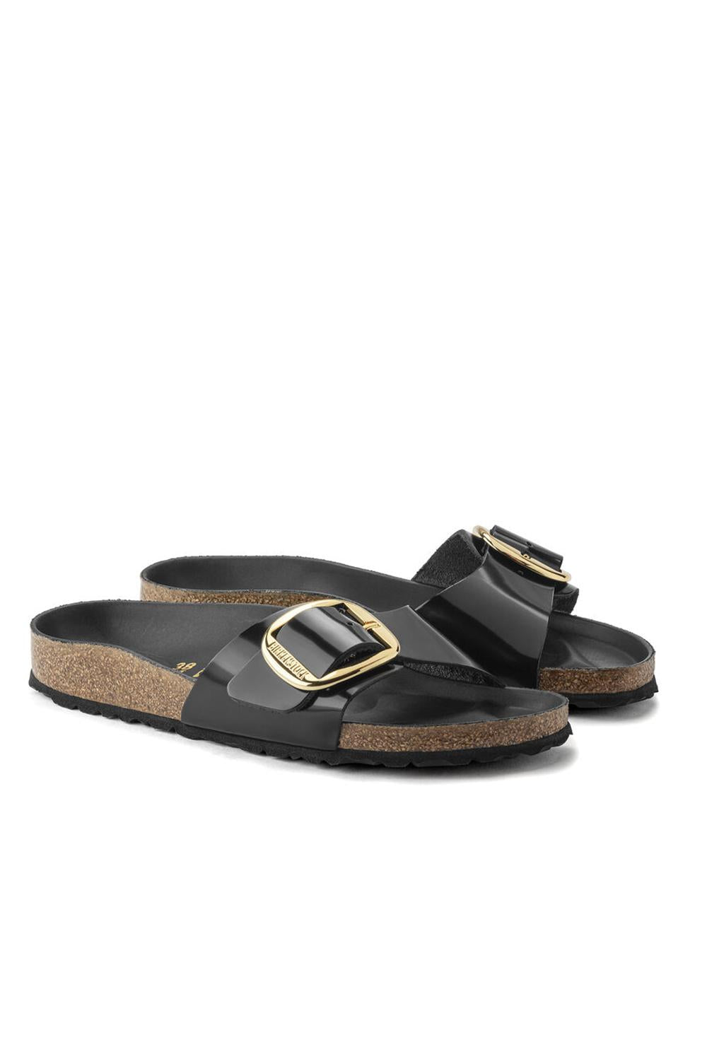  Birkenstock Madrid Big Buckle Shine Black Woman - 7