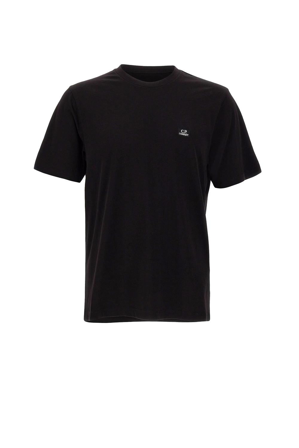 Cp Company C.p. Company T-shirt Logo Patch Black Uomo - 1
