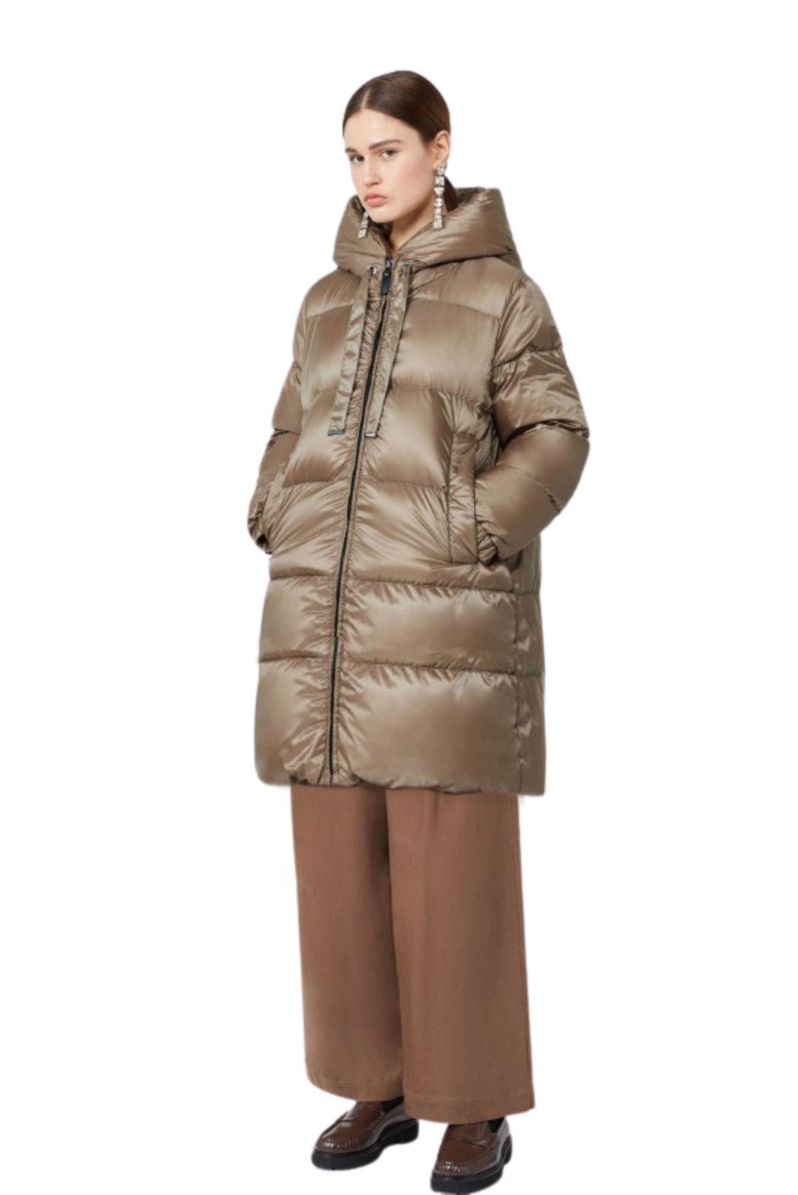  Max Mara Piumino Lungo Con Cappuccio Woman - 2