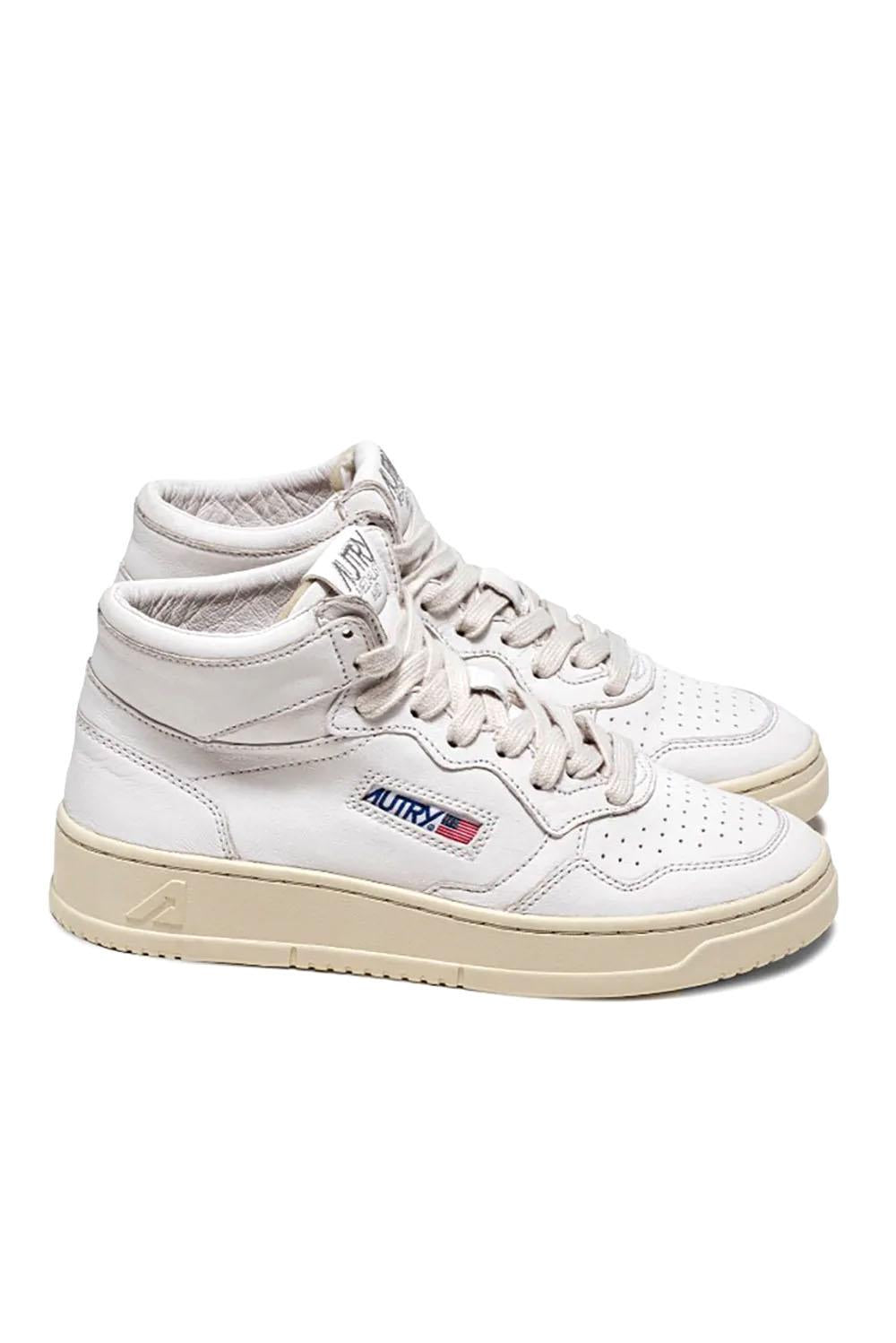 Autry Sneakers Medalist Mid Goat White Woman - 3