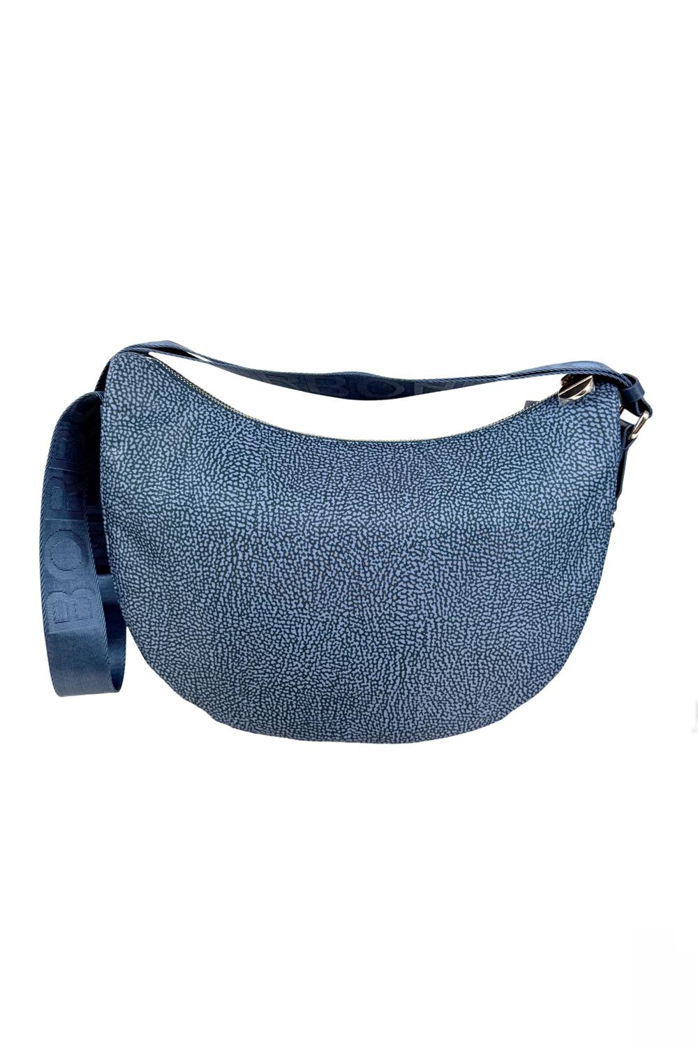  Borbonese Eco Line Luna Bag Middle Blu Lapis Woman - 2