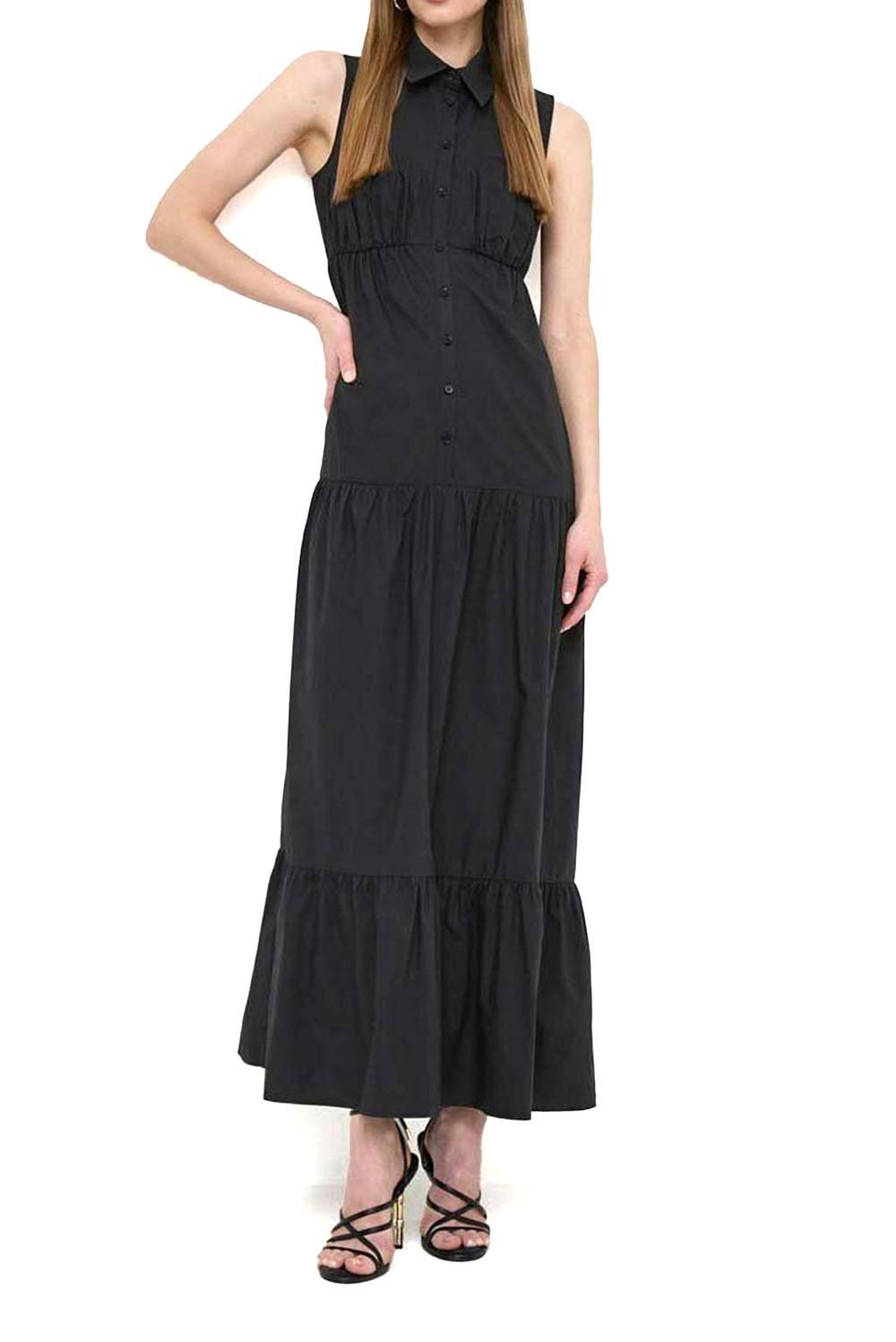  Patrizia Pepe Abito Lungo Chemisier Nero Woman - 2