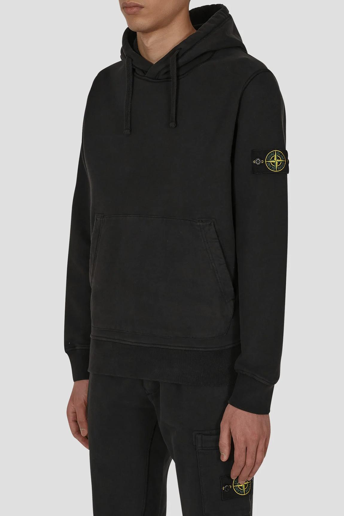  Stone Island Felpa Cappuccio Classic Black Uomo - 2
