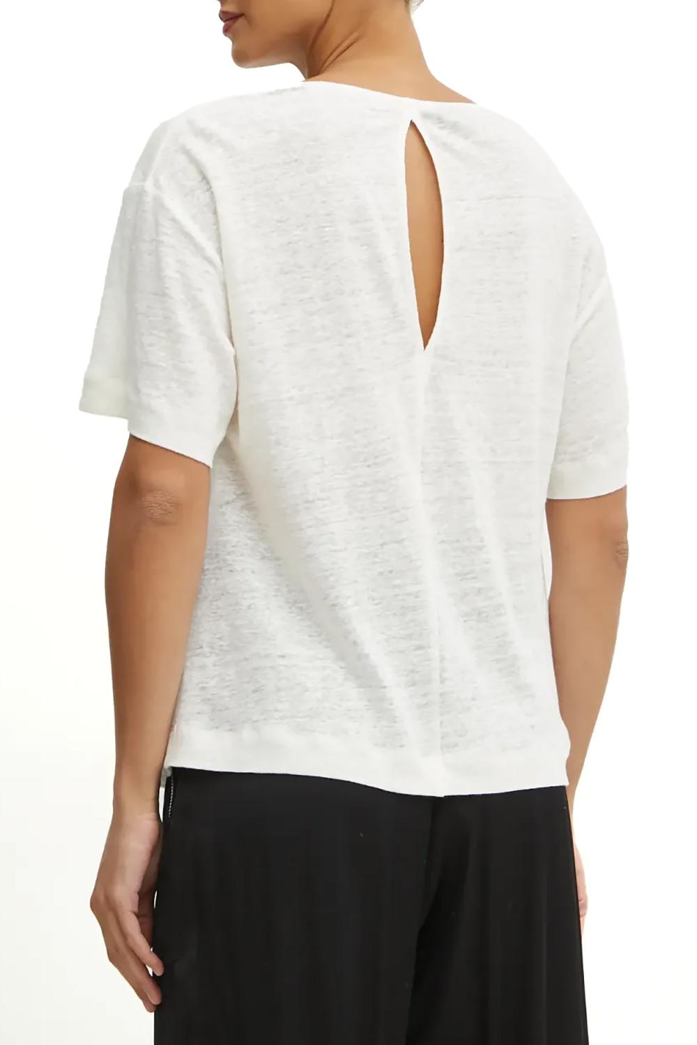  Pinko Top In Lino Bianco Woman - 5