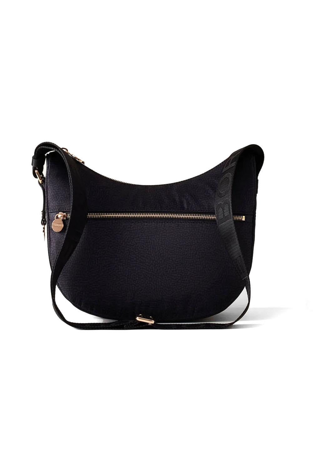  Borbonese Eco Line Luna Bag Middle Nero Woman - 1