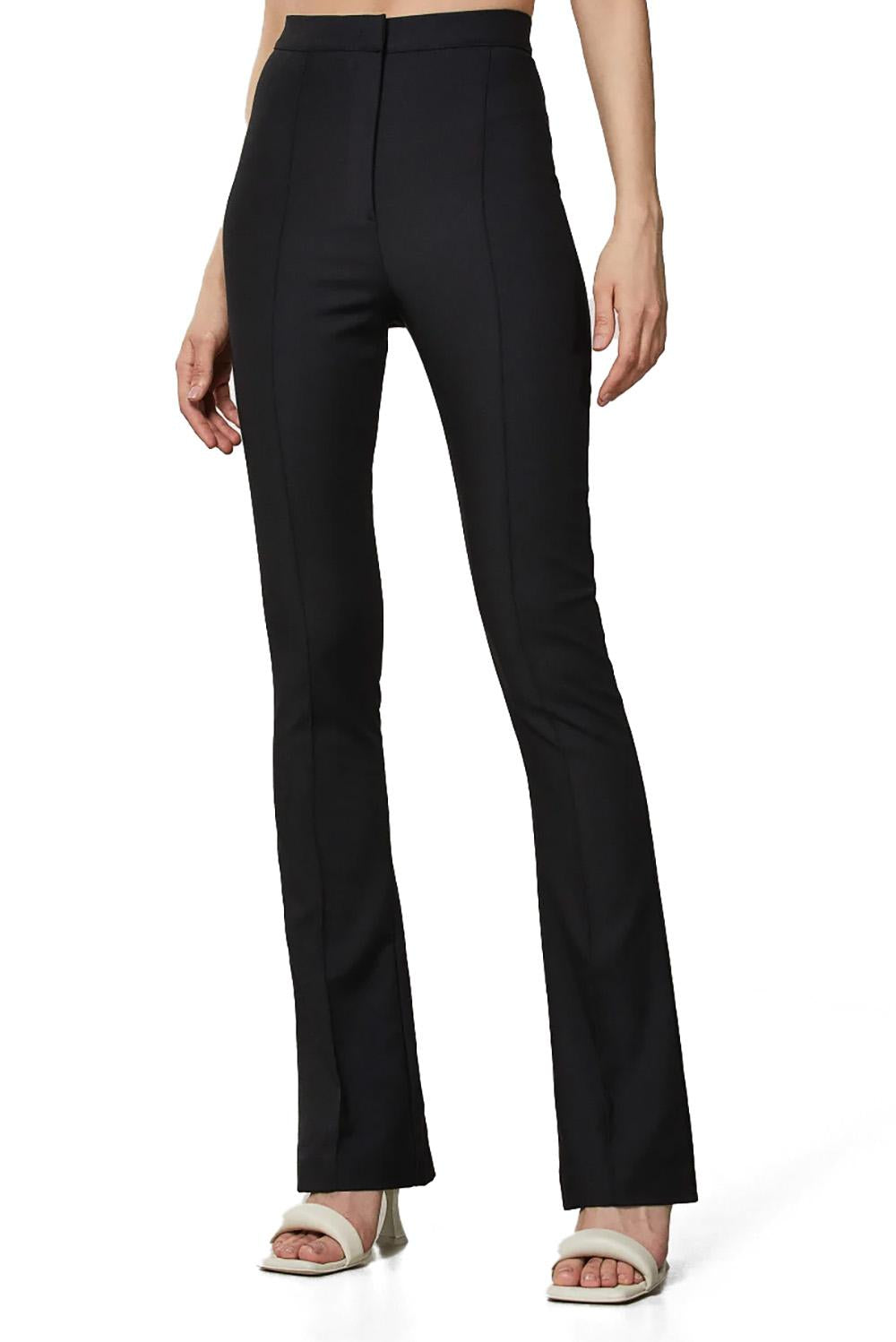  Patrizia Pepe Slim Flare Trousers Nero Woman - 2