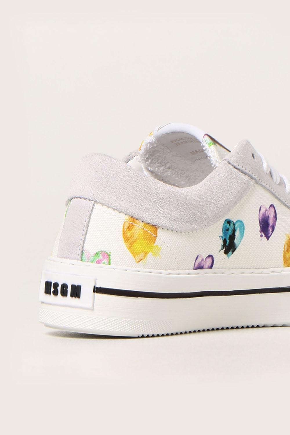  Msgm Sneakers Canvas White Woman - 3