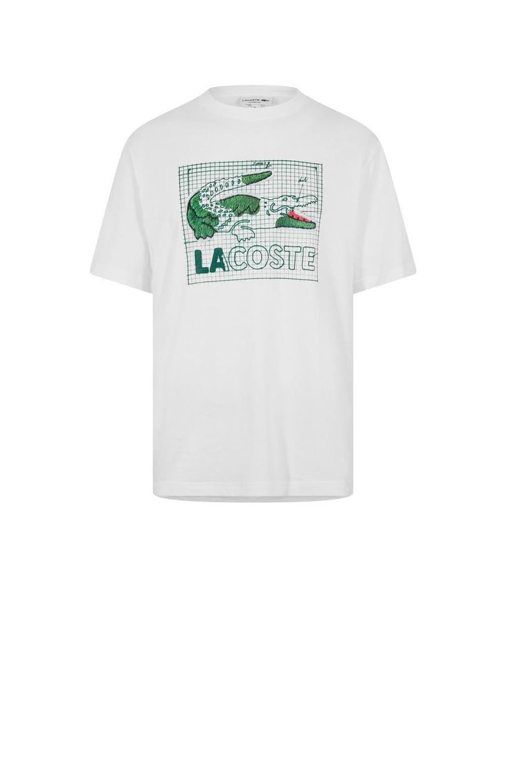  Lacoste T-shirt Cotone Stampata Uomo - 1