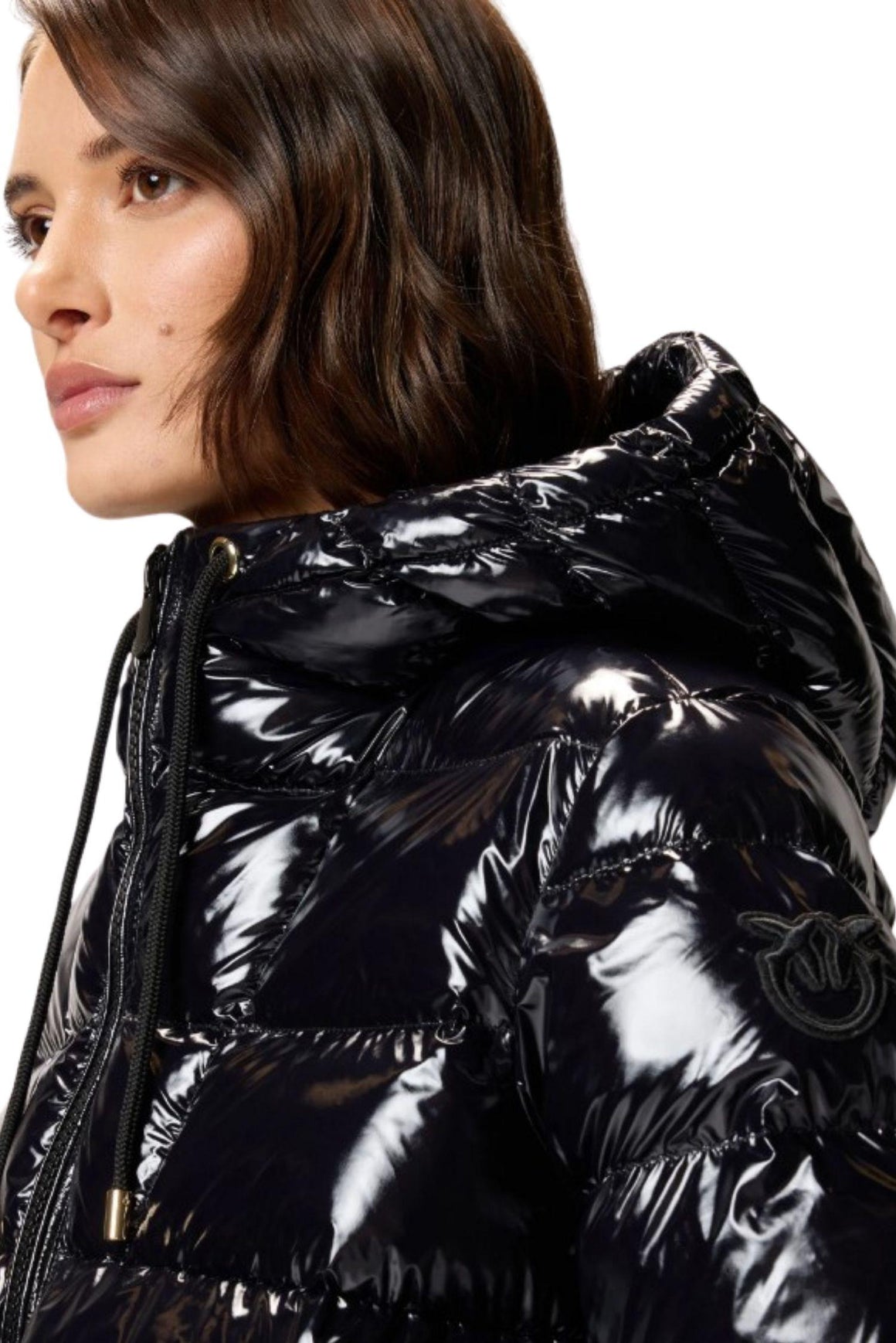  Pinko Piumino In Crystal Nylon Colore Nero Woman - 3