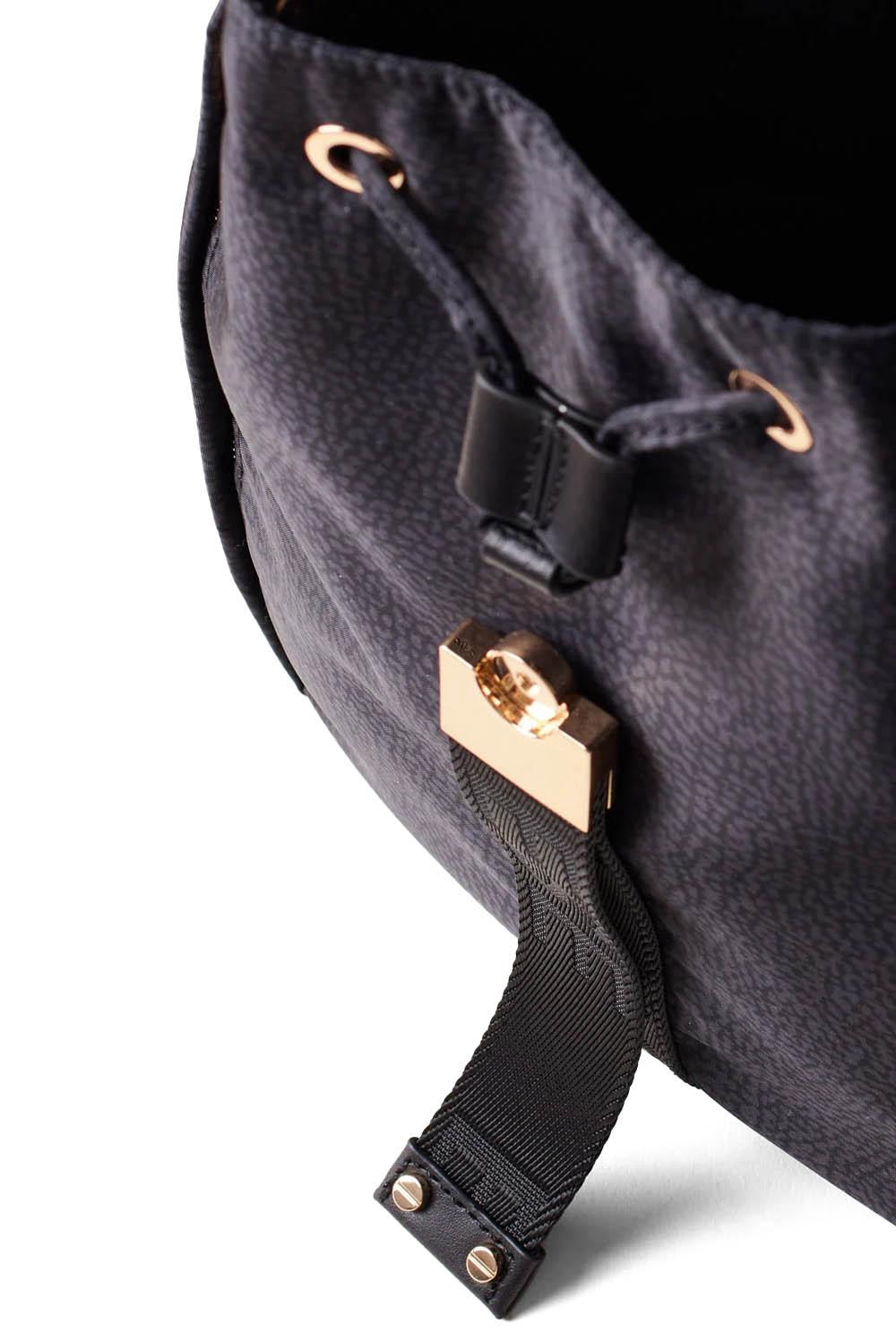  Borbonese Zaino Fold Dark Black Woman - 4