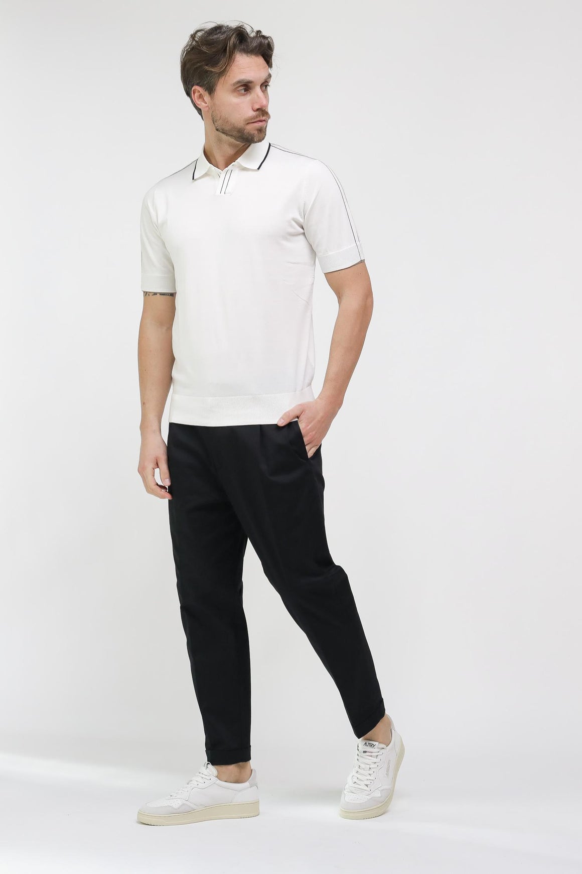 Paolo Pecora Polo Cream Uomo - 7