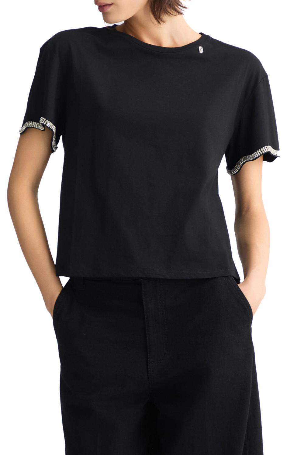  Liu Jo T-shirt Con Strass Nero Woman - 2