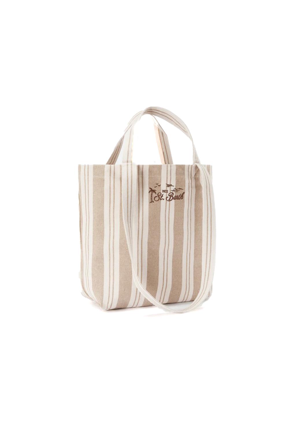  Mc2 Saint Barth Borsa Tote Essential Beach Big Stripes 1118 Woman - 2