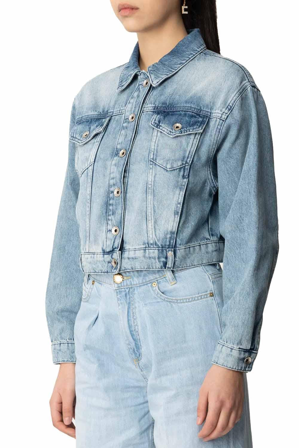  Patrizia Pepe Giubbotto In Denim <br/> Light Blue Woman - 3