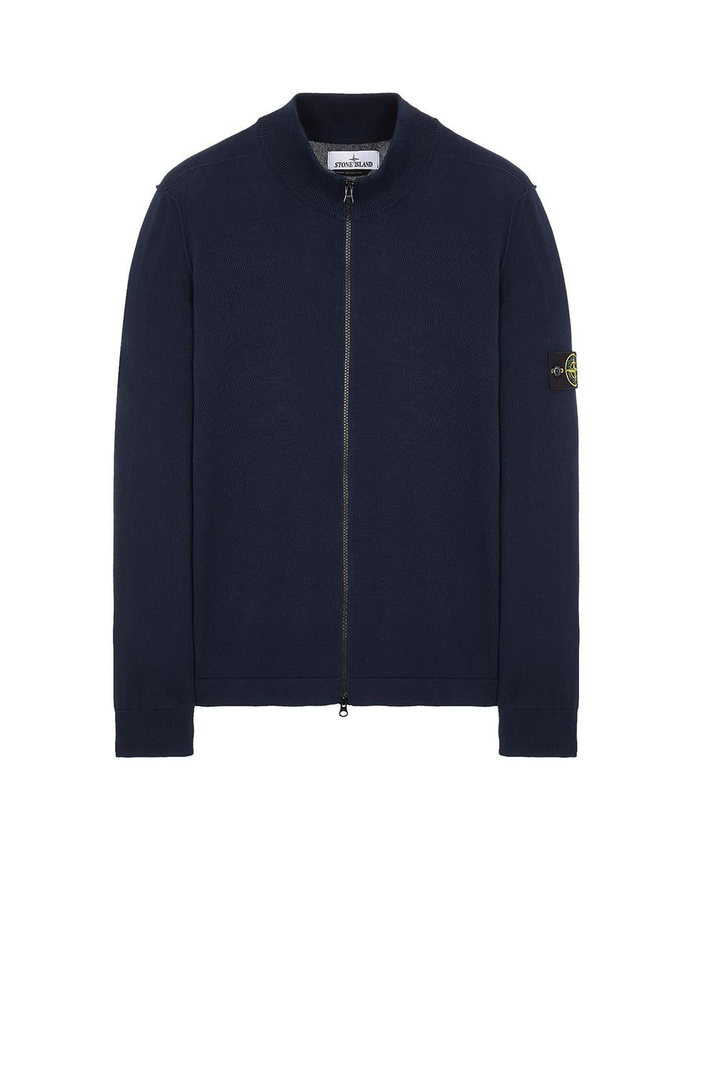  Stone Island Cardigan Zip Navy Uomo - 1