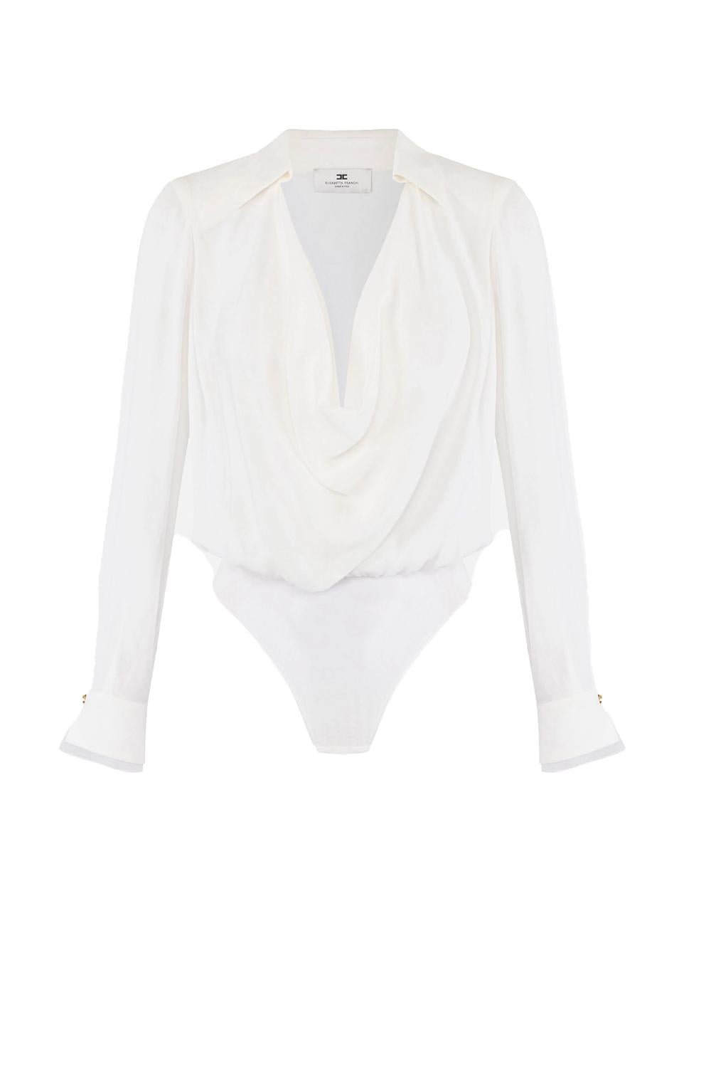  Elisabetta Franchi Body Georgette Avorio Woman - 1