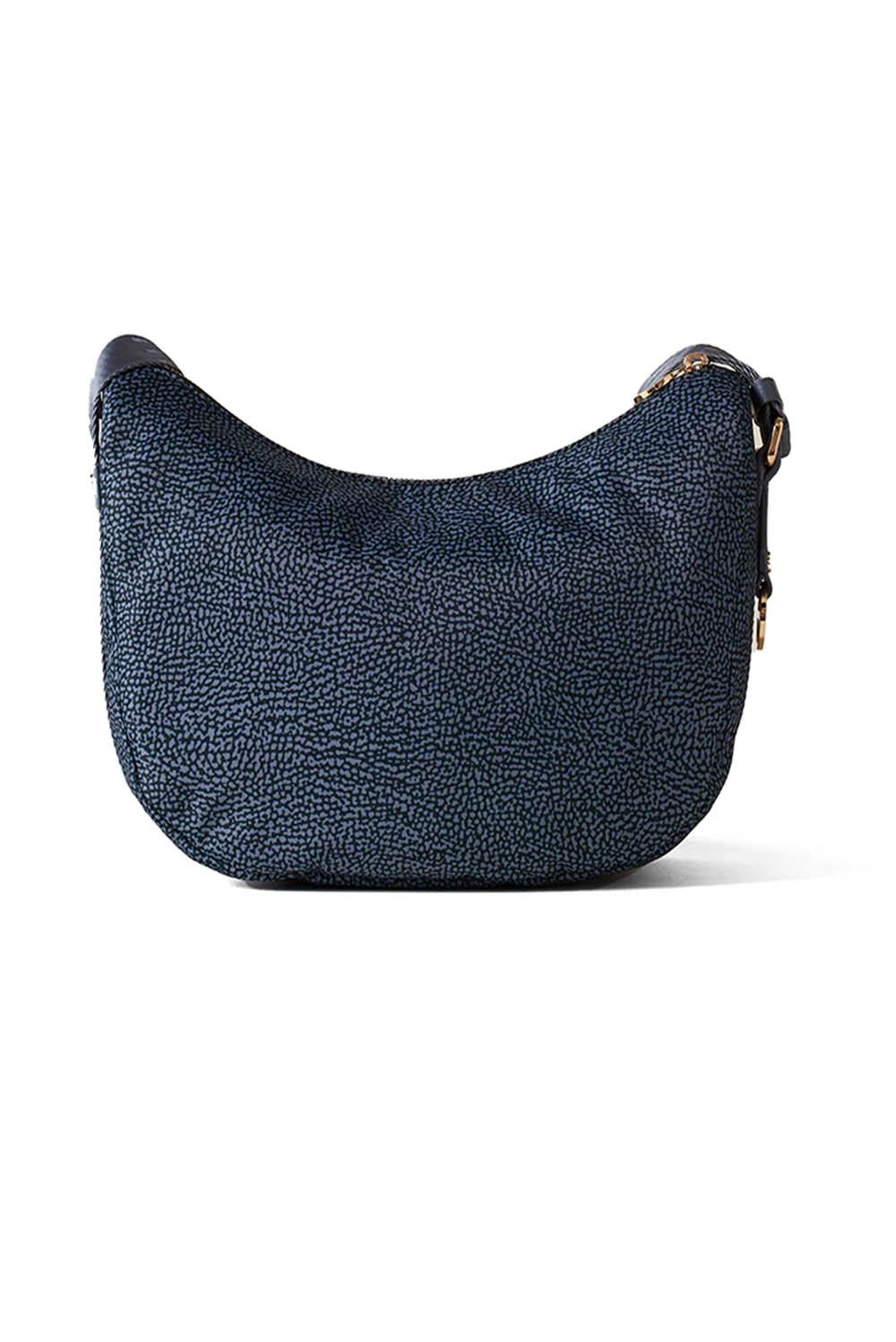  Borbonese Luna Bag Medium Denim Woman - 4