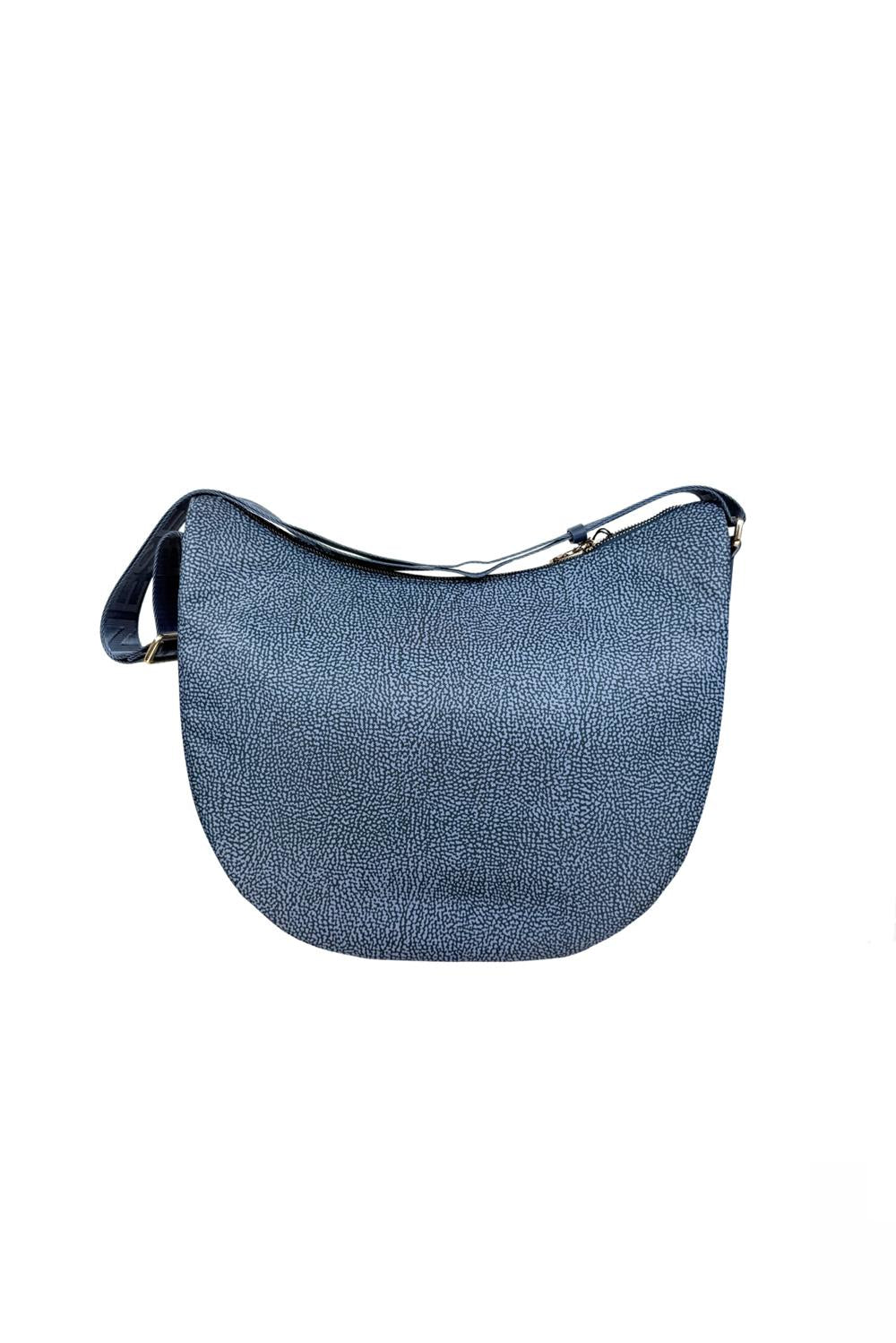  Borbonese Eco Line Luna Bag Medium Blu Lapis Woman - 2