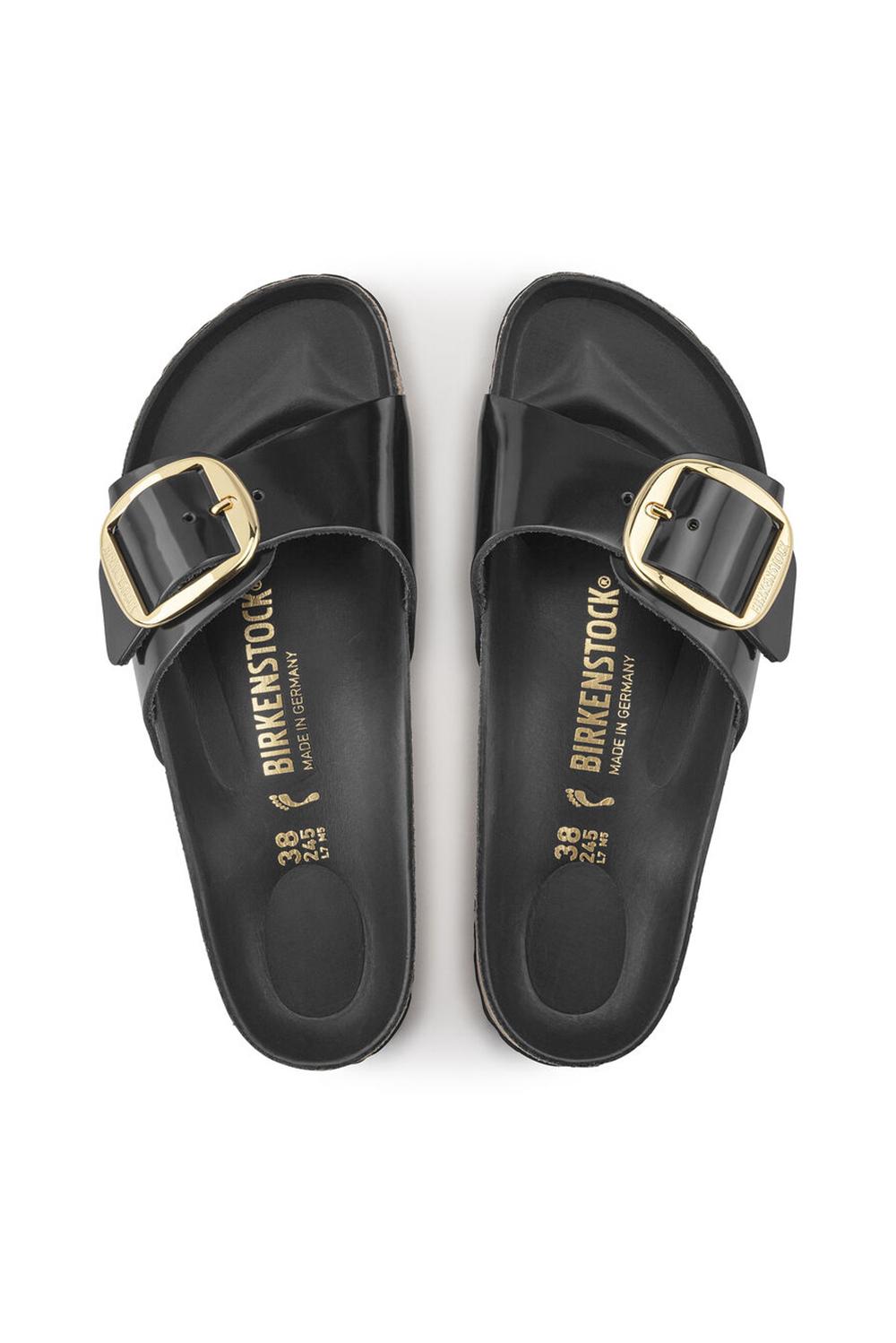  Birkenstock Madrid Big Buckle Shine Black Woman - 5